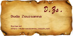 Duda Zsuzsanna névjegykártya